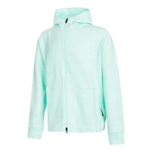 Men's Nike SS22 Solid Color Zipper Cardigan Jacket Mint Green CU6261-379 - 1
