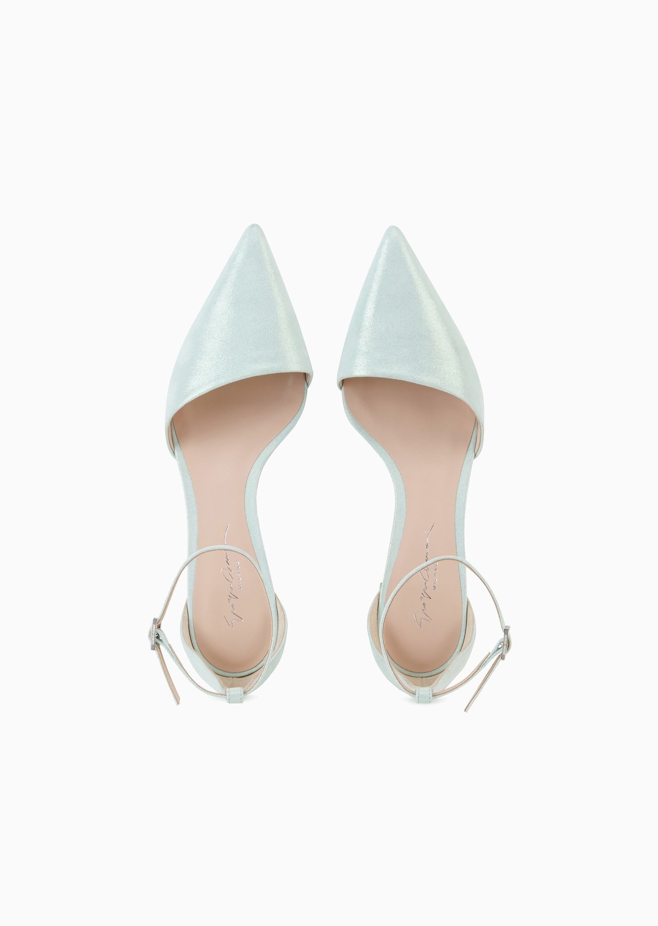 Laminated suede d'Orsay court shoes - 3