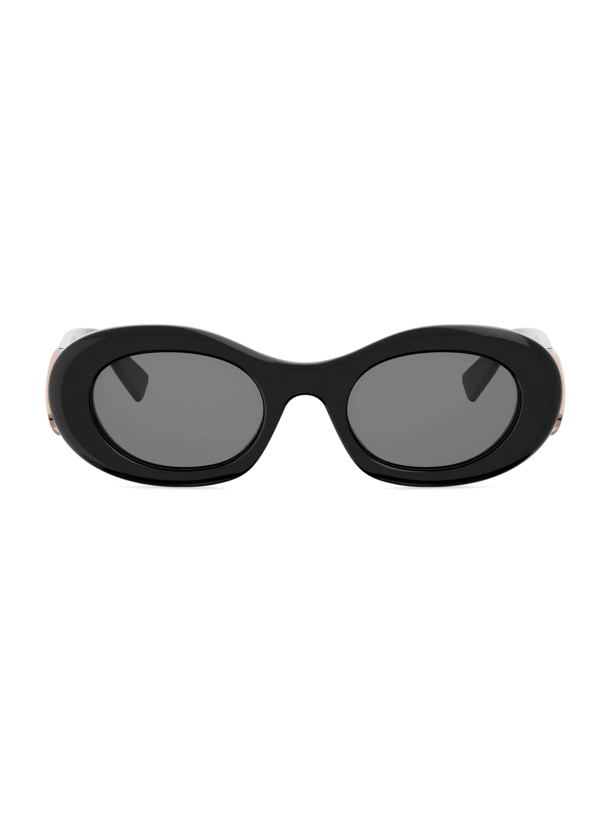 Women's Diva's Dream 50MM Oval Sunglasses - Shiny Black Smoke - 1