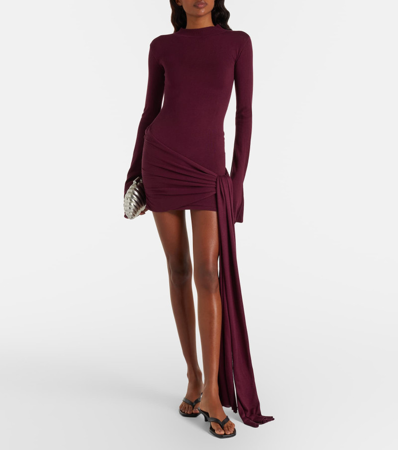 AYA MUSE Draped silk-blend jersey minidress outlook