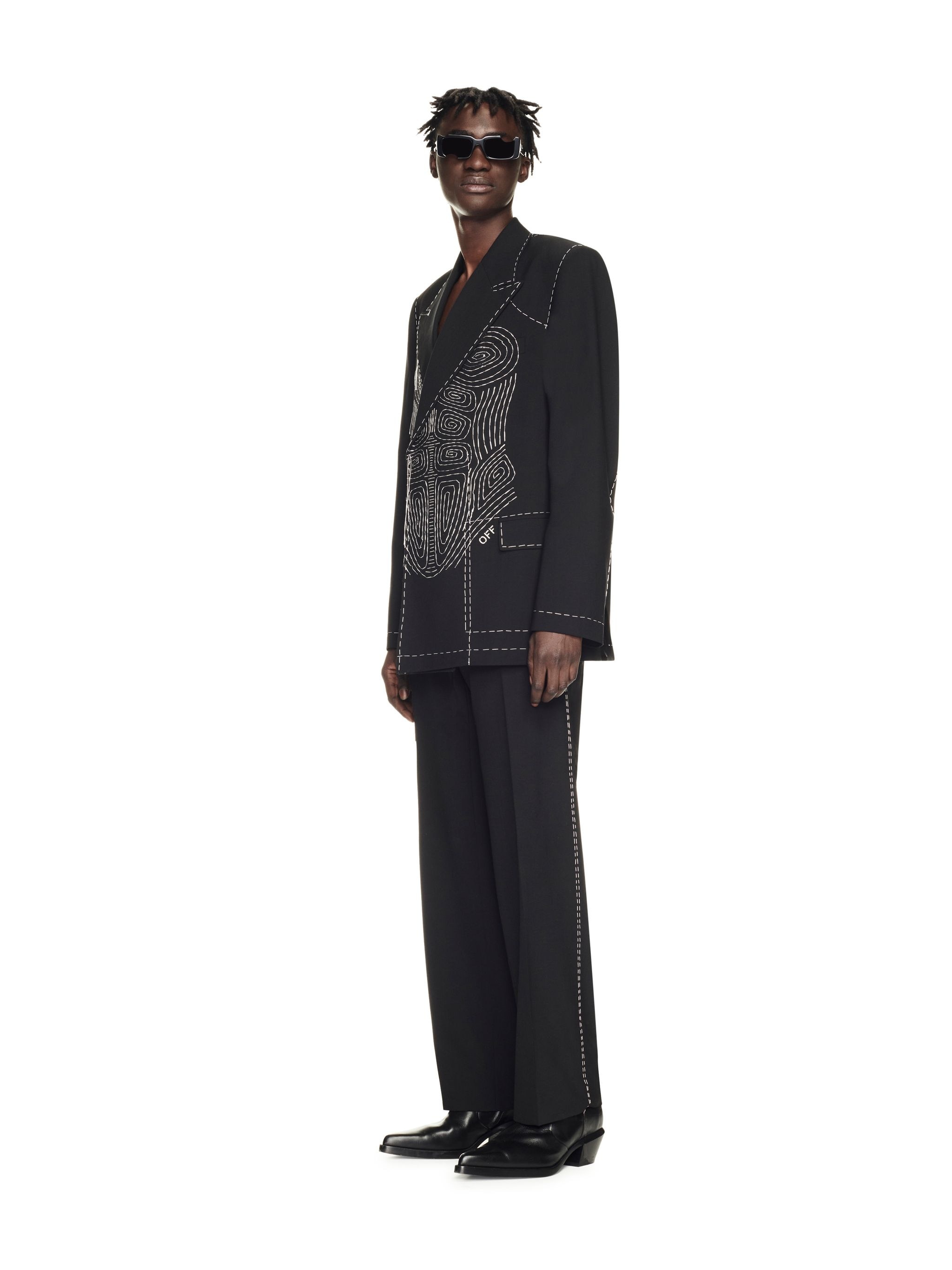 Body Stitch Tuxedo Double Jacket - 3