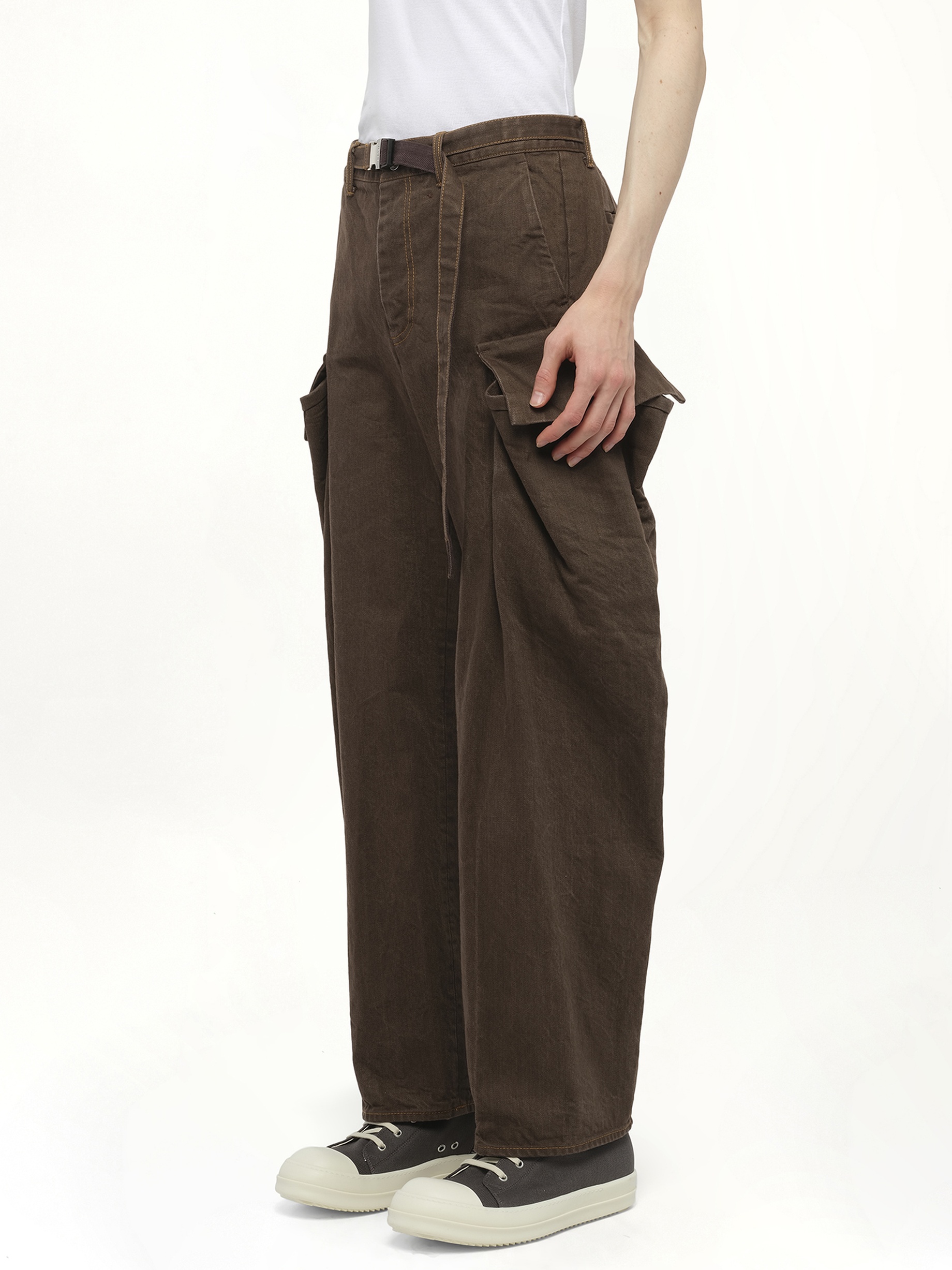 Denim Pants in Brown - 5