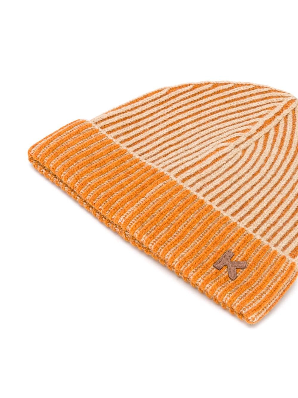 logo ribbed beanie - 2