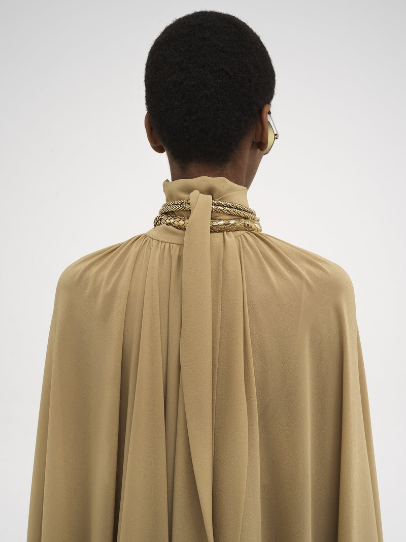 MINI CAPE DRESS IN SILK GEORGETTE 7