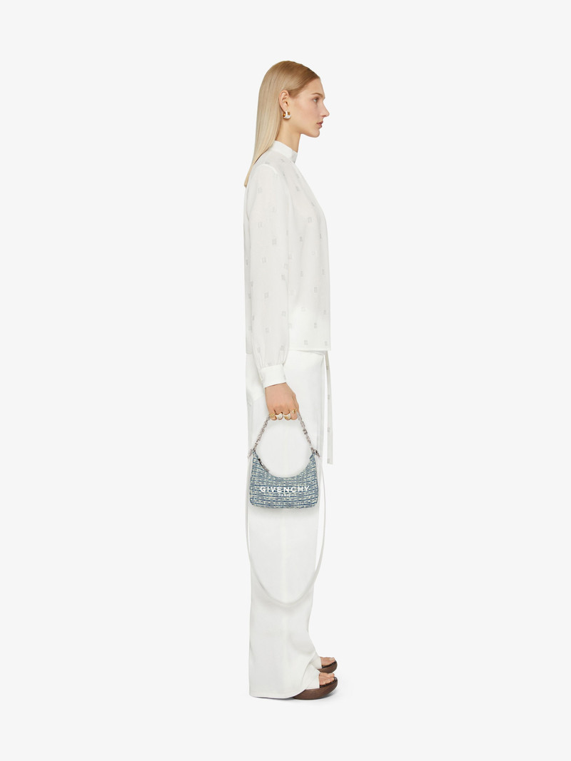 Givenchy MINI MOON CUT OUT BAG IN 4G DENIM AND CHAIN outlook