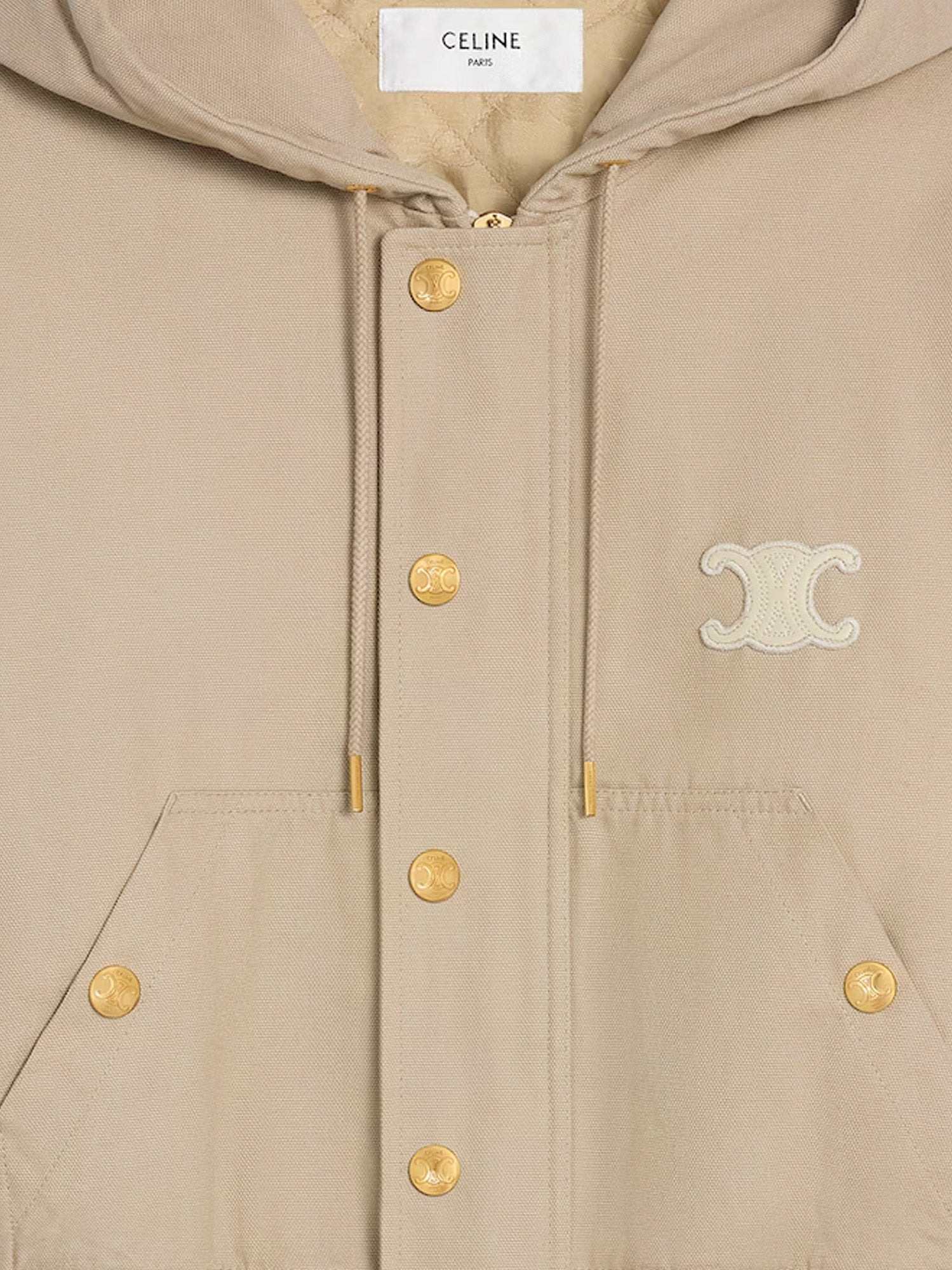 Celine Women Canvas Jacket With Triomphe Patch - 3