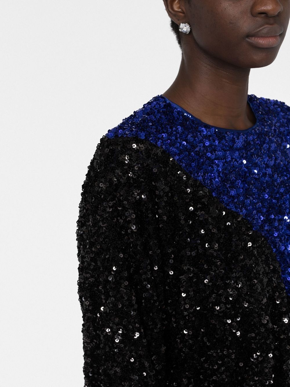 two-tone sequin minidress - 3