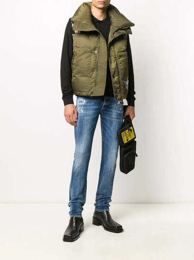 DSQUARED2 logo-print padded gilet outlook