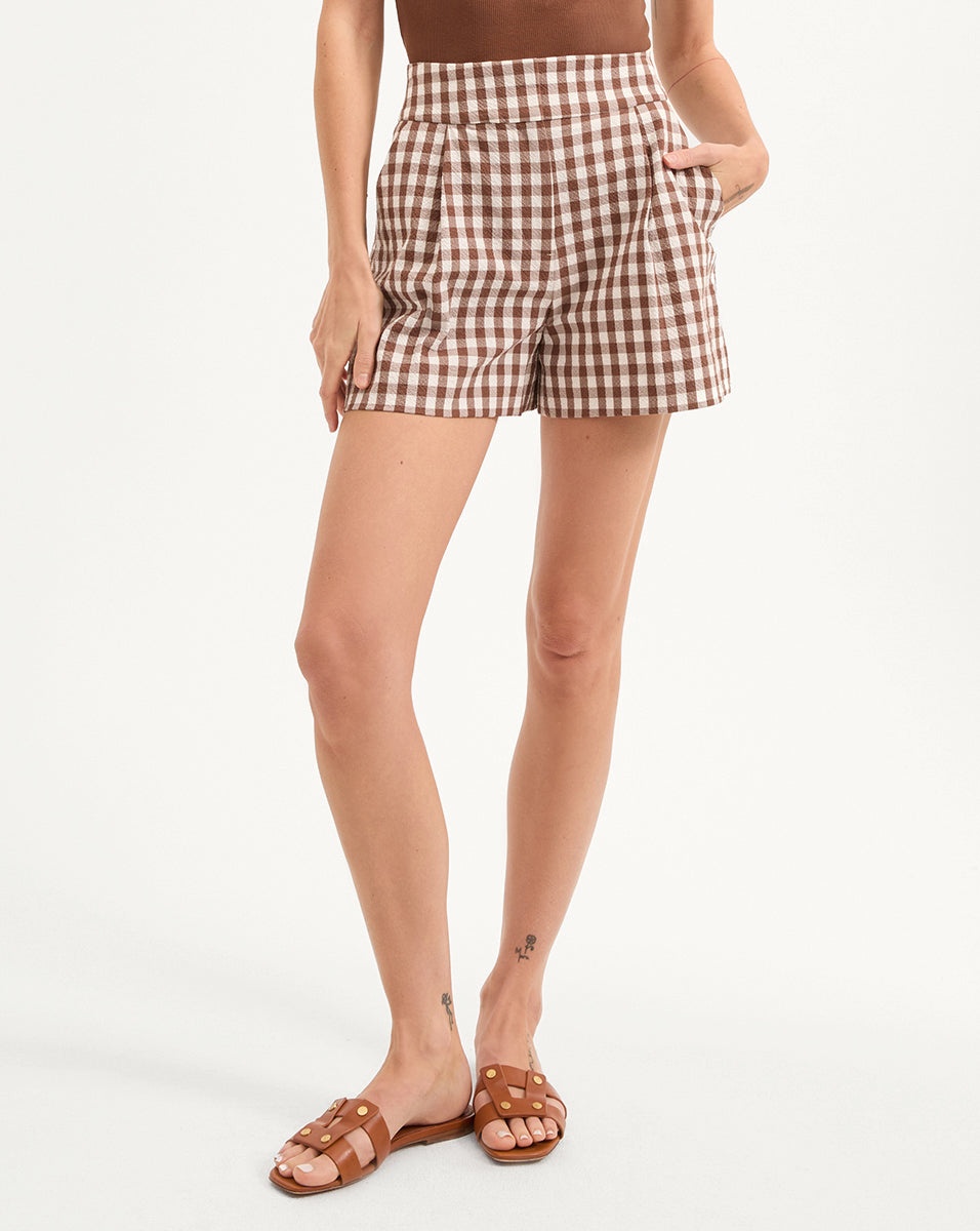 HAINA GINGHAM SEERSUCKER SHORT - 3