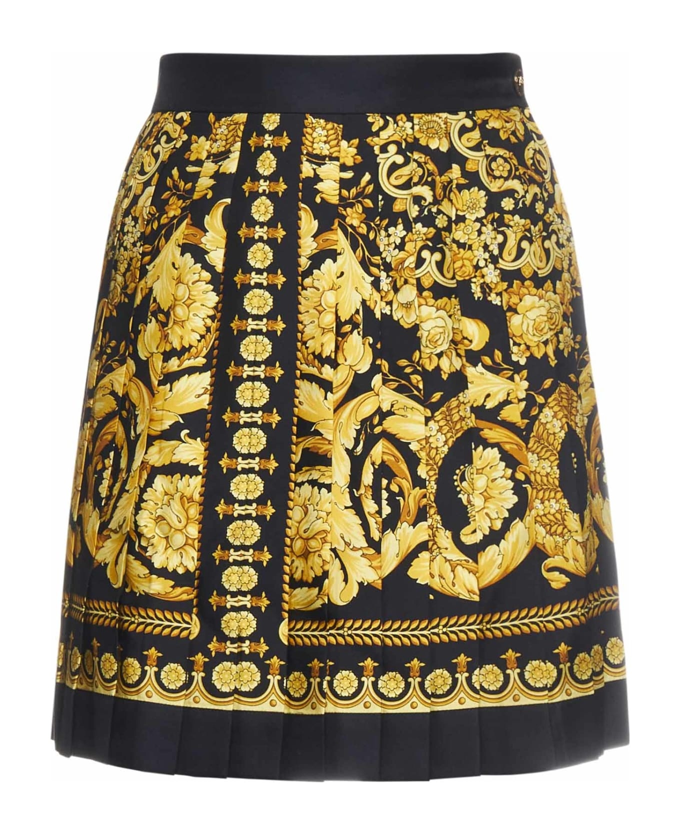 Barocco Print Miniskirt - 1
