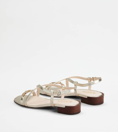 Tod's SANDALS IN LEATHER - GOLD outlook