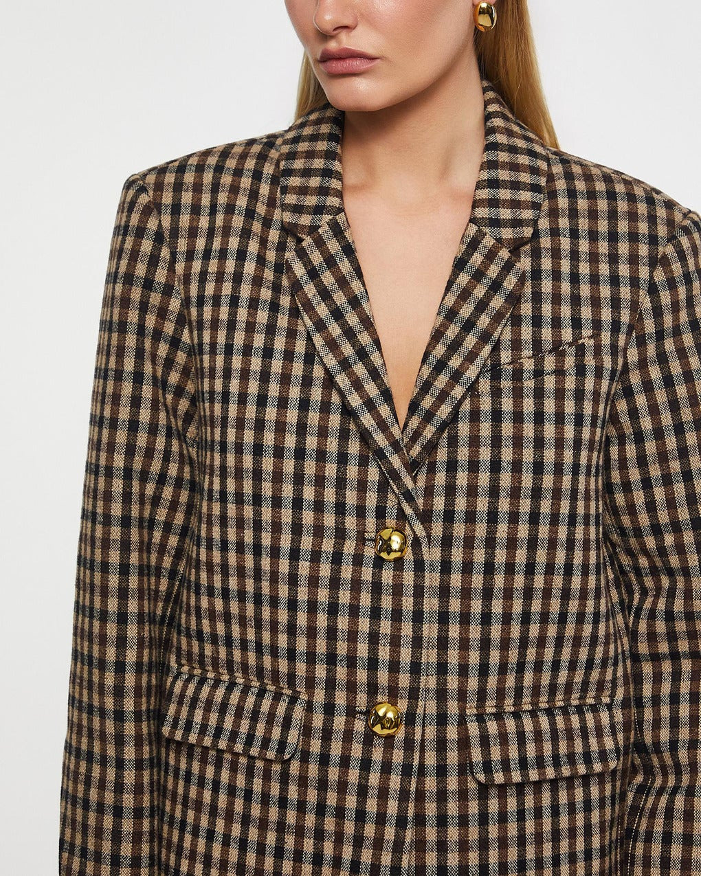 Blazer Check Wool Mix Oversized Check - 5