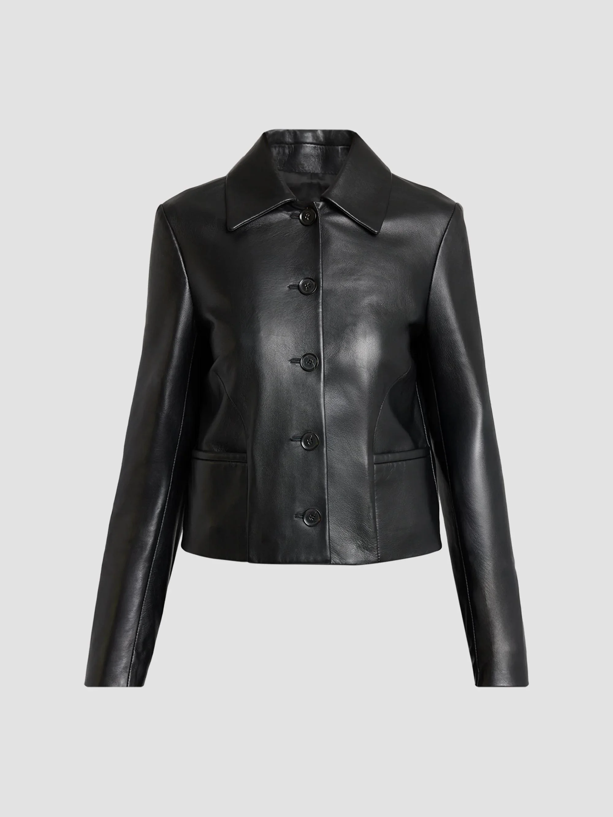 Women's Kenza Leather Jacket - Black - 1