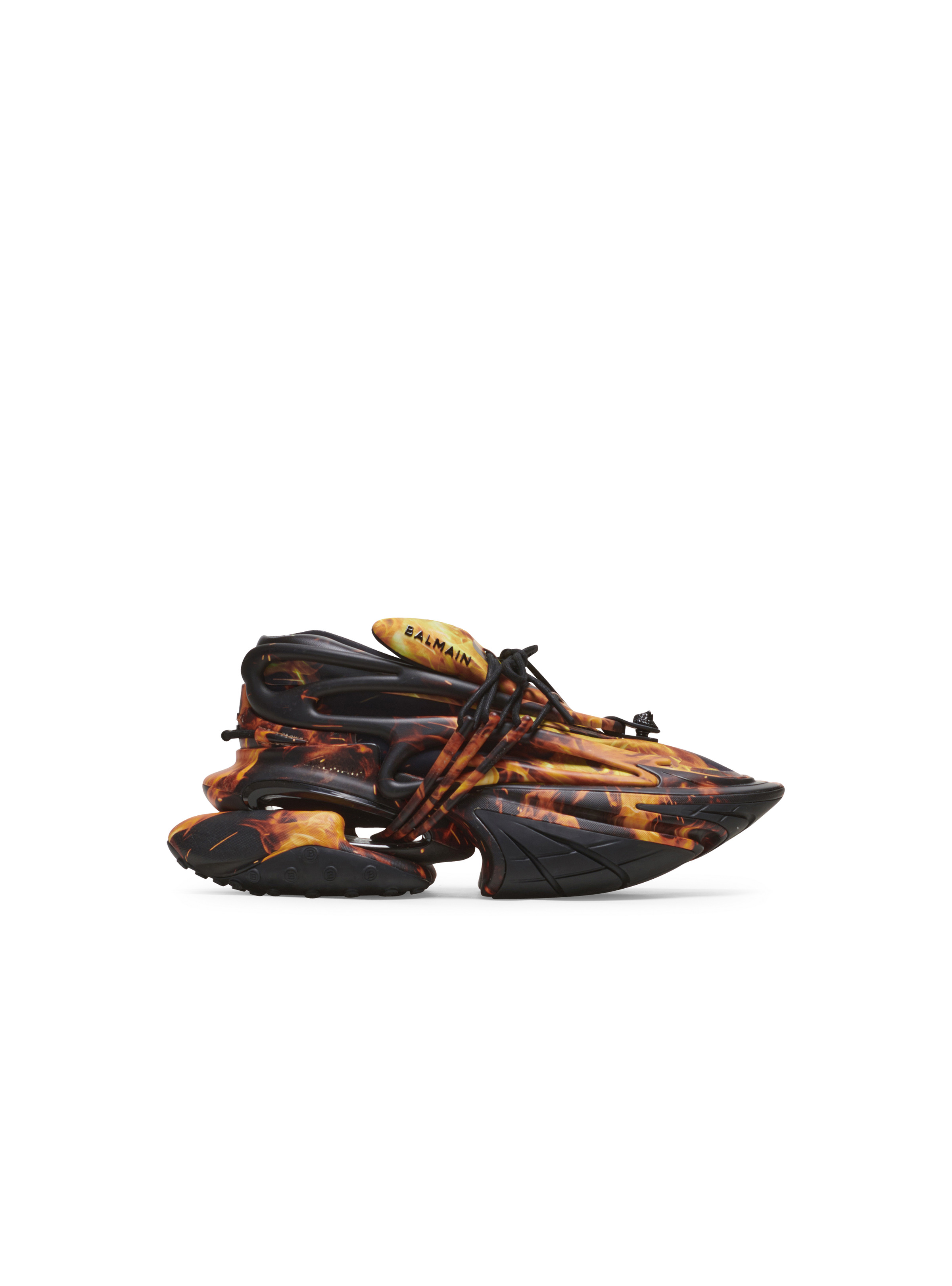 Unicorn trainers in Fire print neoprene and leather - 1