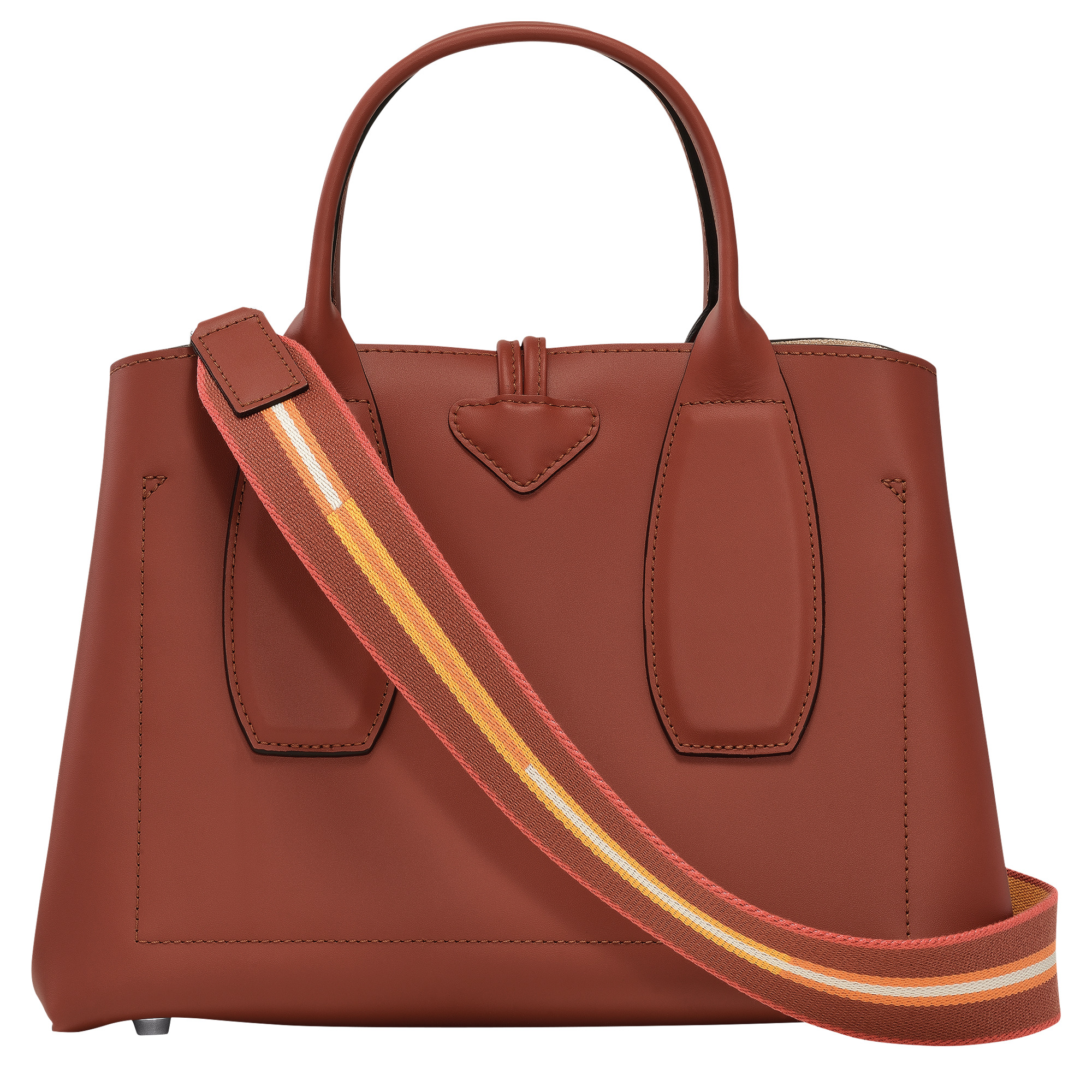Roseau M Handbag Mahogany - Leather - 4