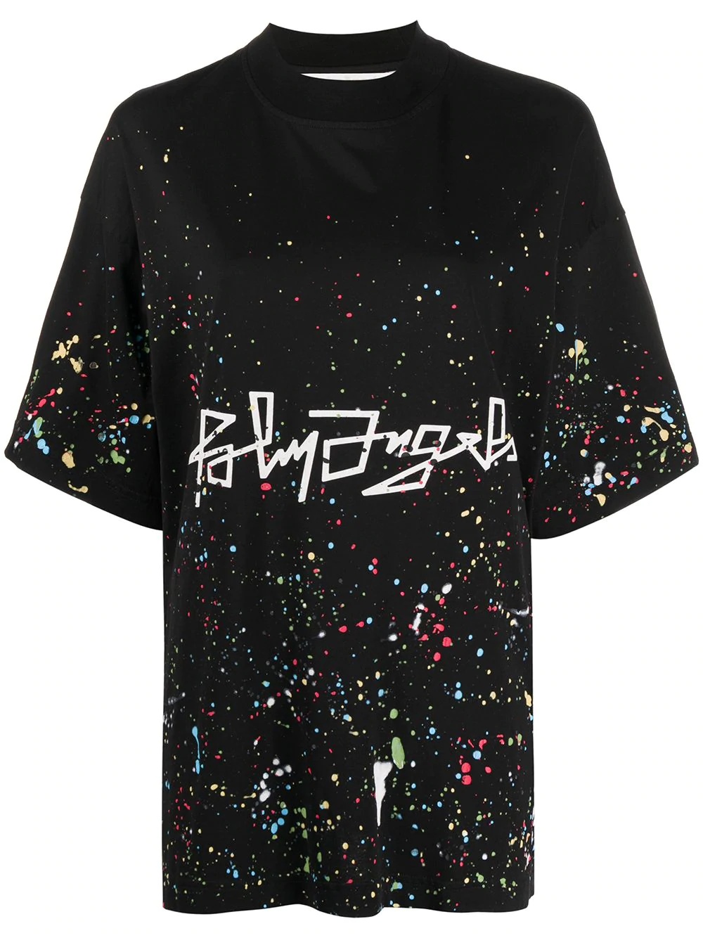 paint-splatter logo-print T-shirt - 1