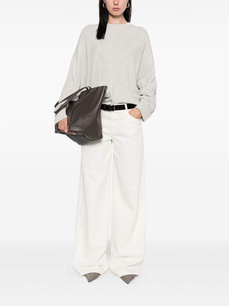 Brunello Cucinelli ribbed crew-neck sweater outlook