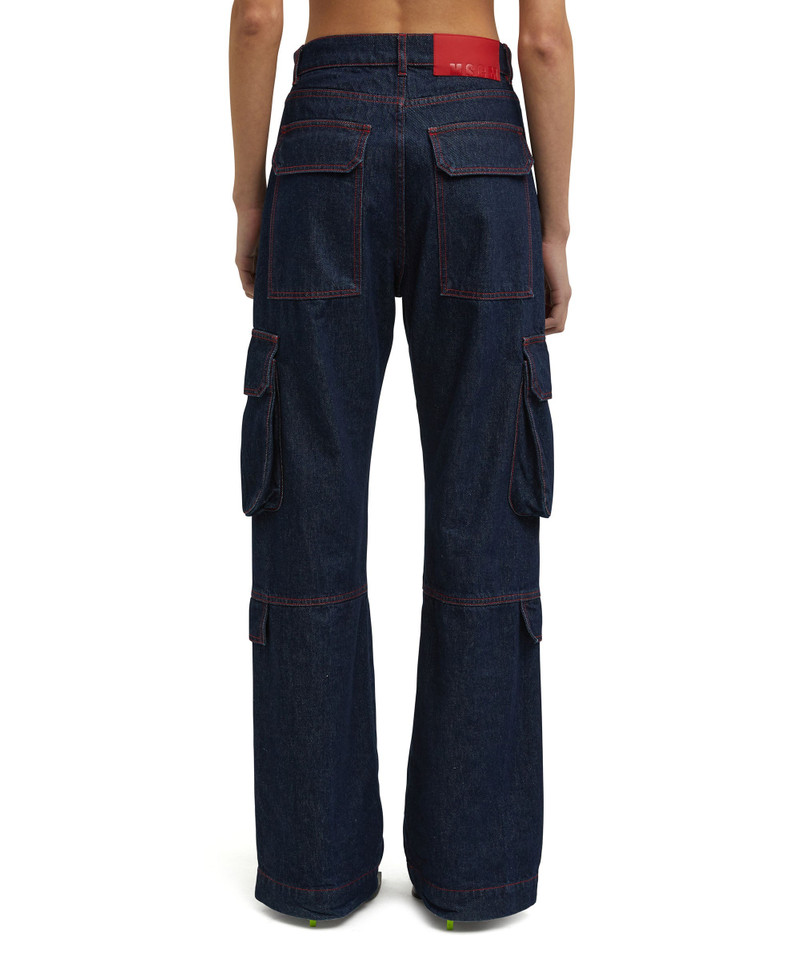 Cargo trousers with "Blue Denim with stitches" workmanship 4