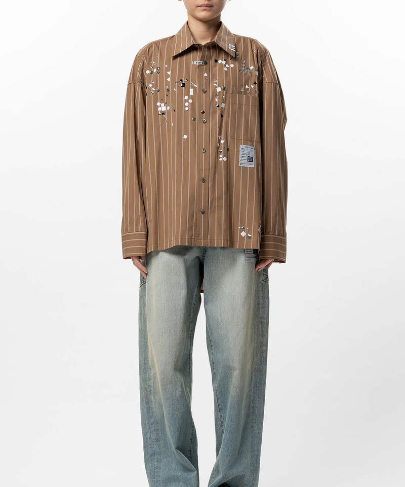 Maison MIHARAYASUHIRO Embellished Stripe Shirt outlook