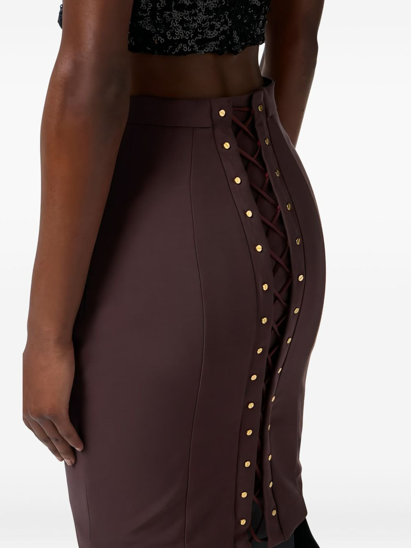 logo-plaque criss-cross skirt 4
