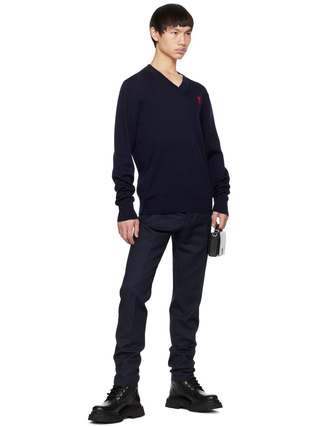 Navy Ami De Cœur Sweater - 4