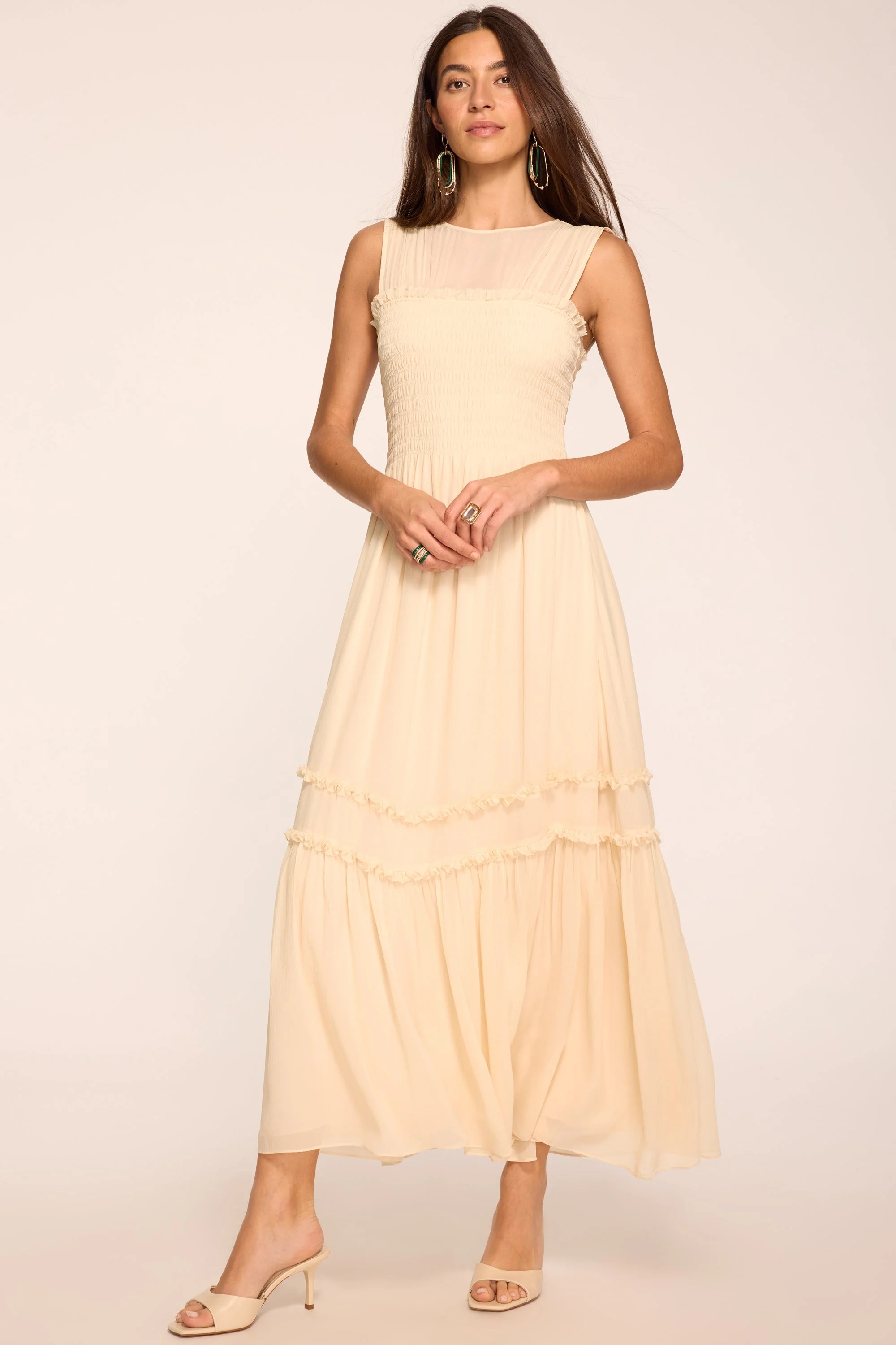 Mila Smocked Midi Dress - 1