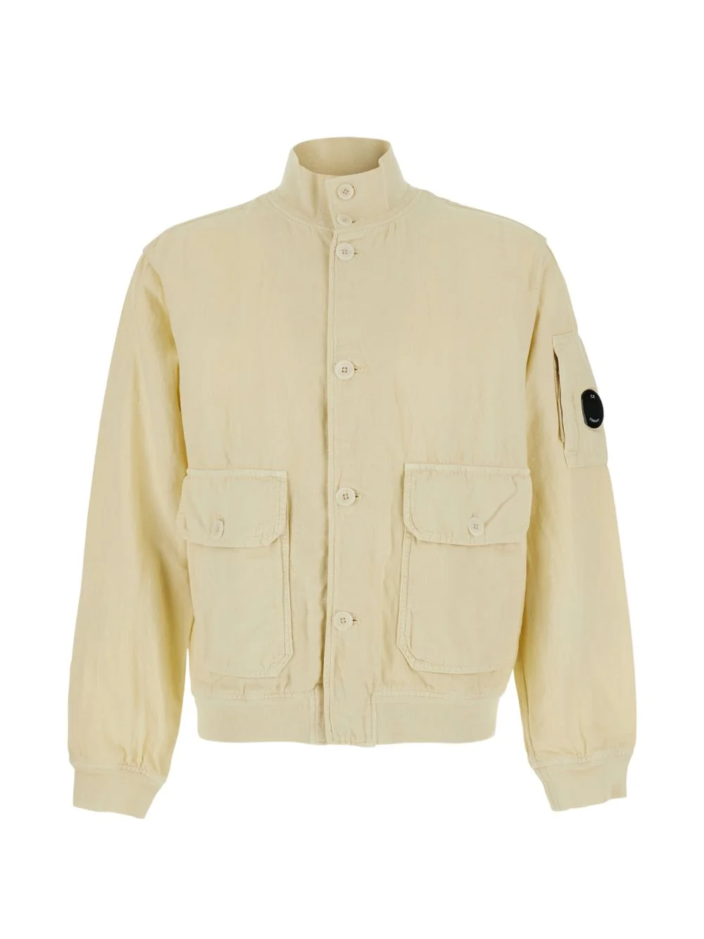 logo-patch single-breasted coat - 1
