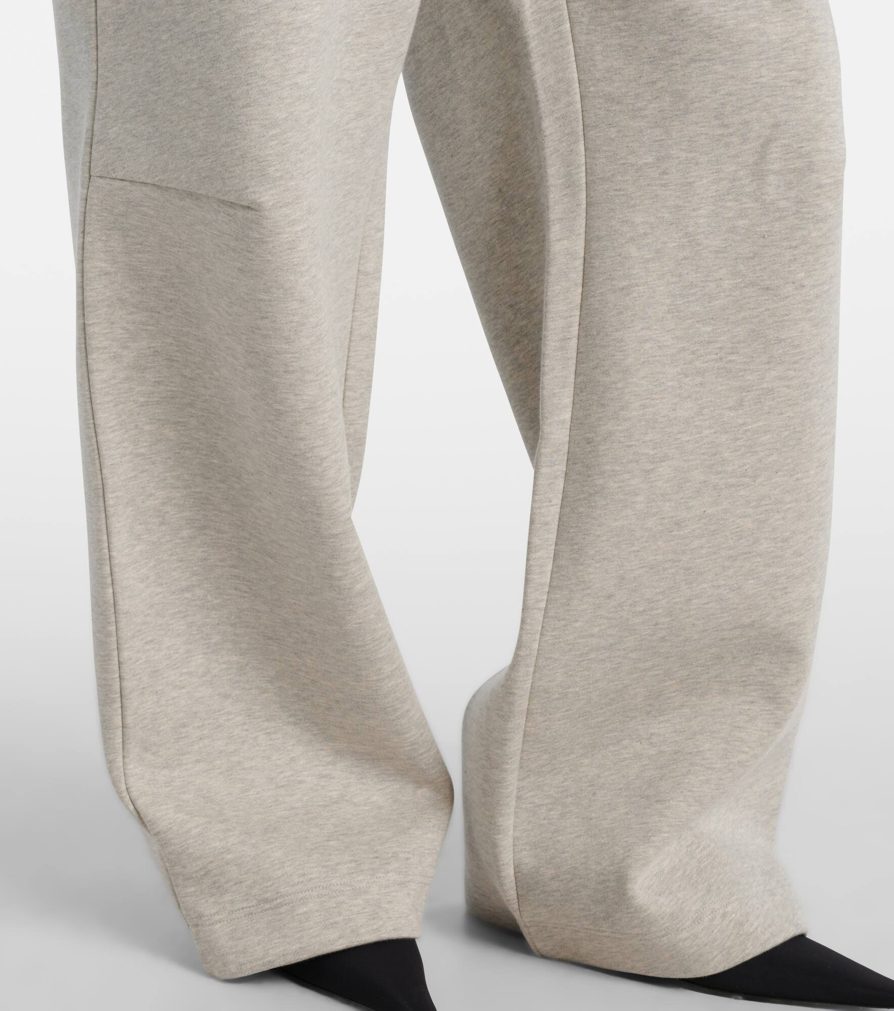 Embossed logo cotton sweatpants - 5