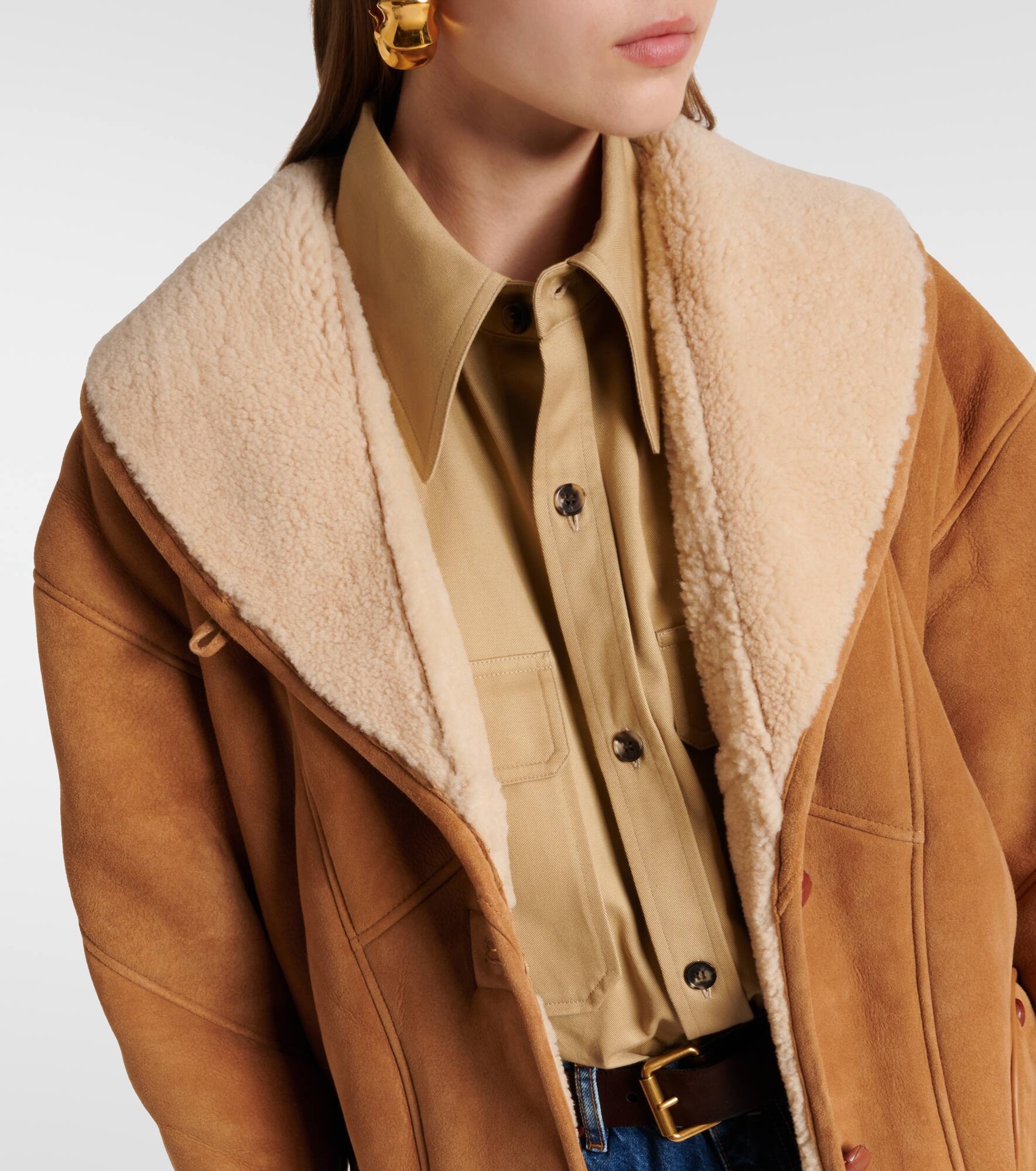 Tatoosh shearling-lined suede jacket - 4