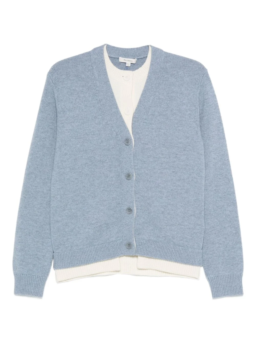 button-front layered cardigan - 1