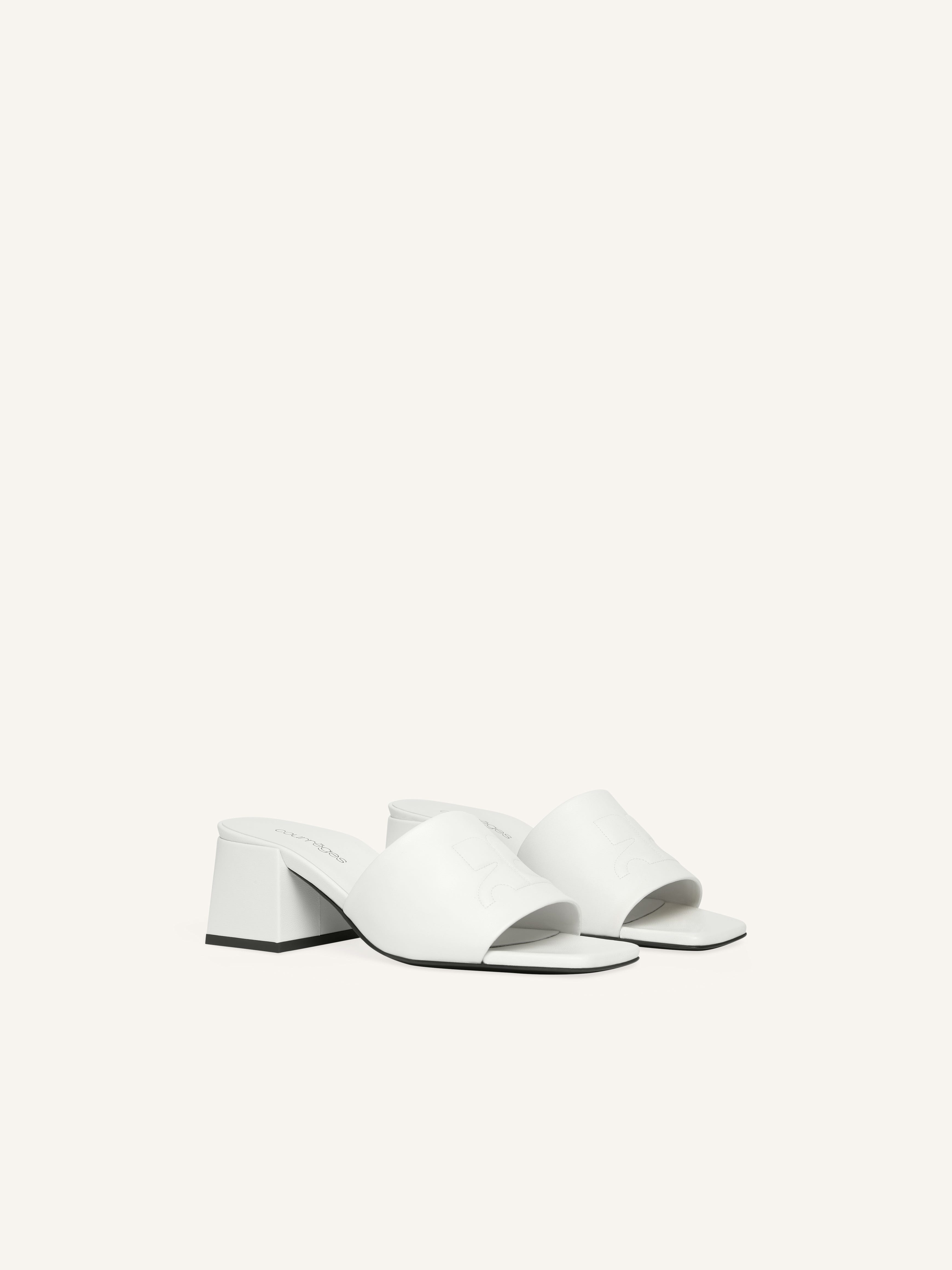 SHADOW LEATHER HEELED MULES - 2