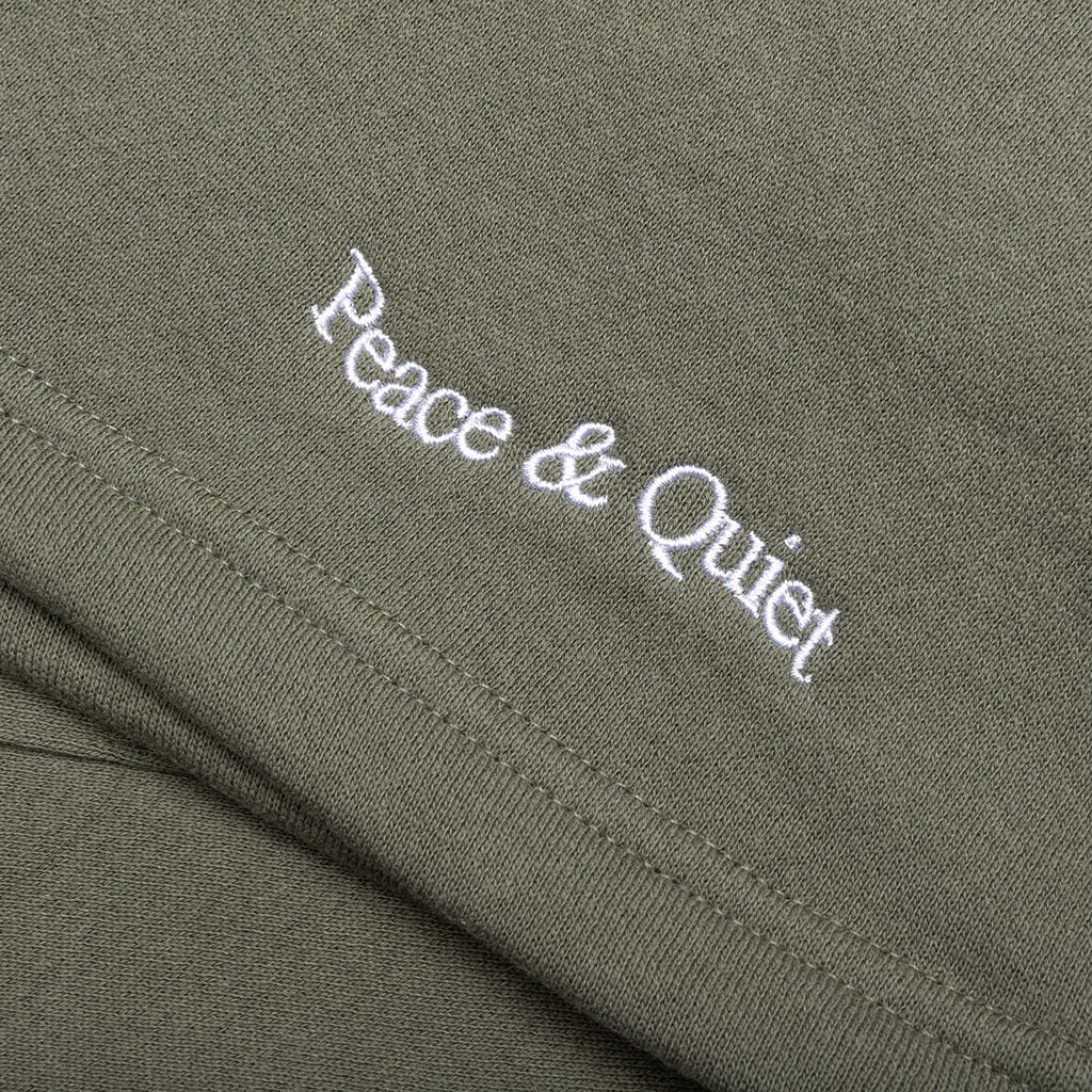 WORDMARK SWEATSHORTS - OLIVE - 3