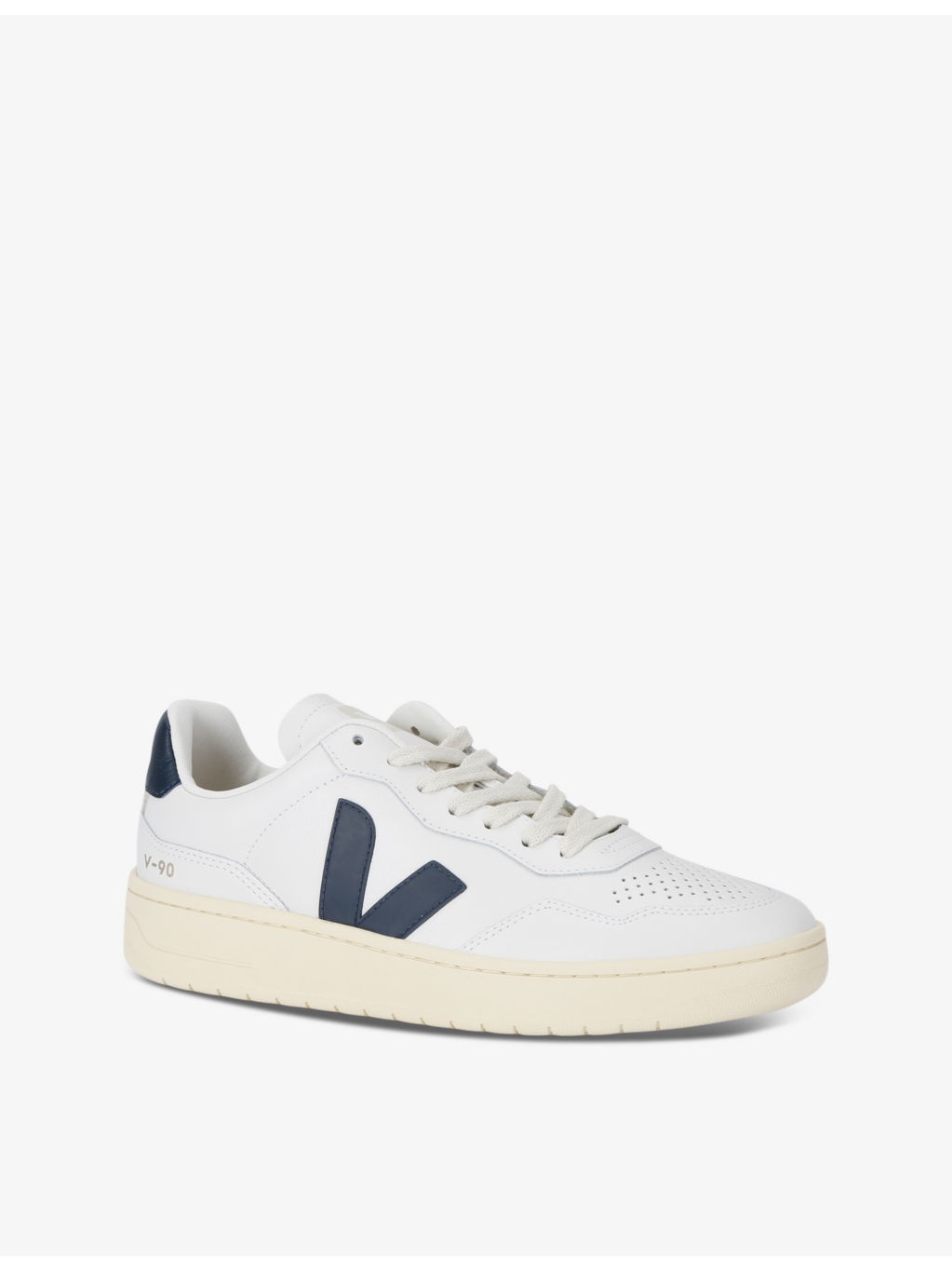 Men's V90 logo-embroidered low-top leather trainers - 3
