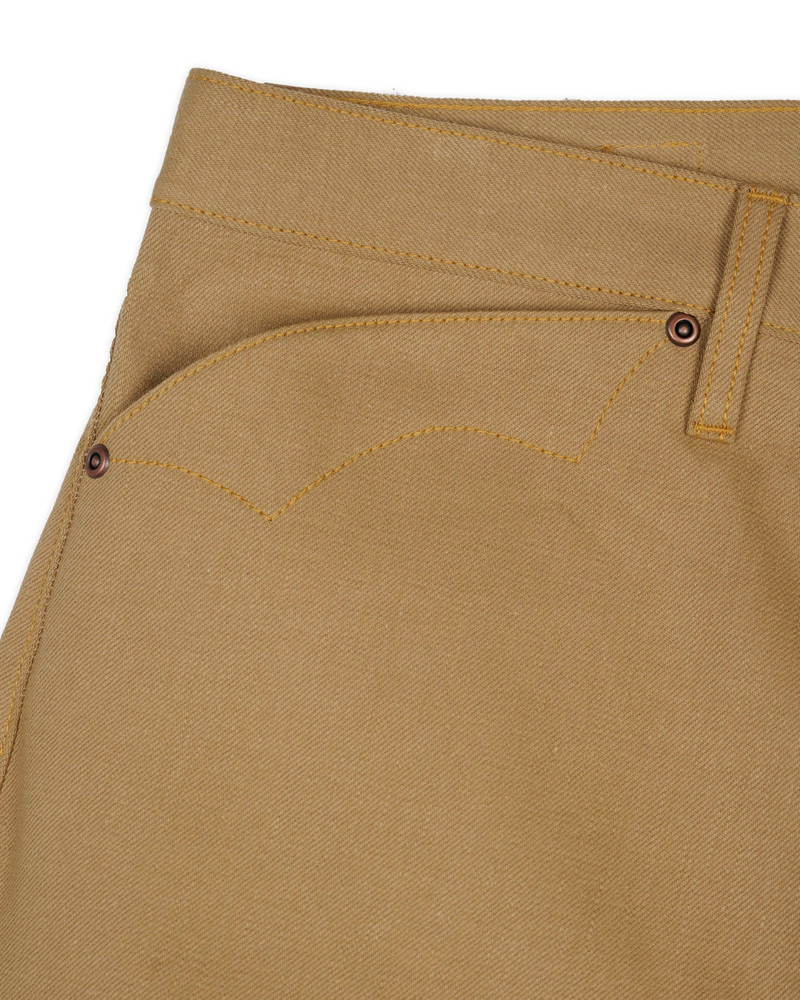 Type 00 13.5oz Selvedge Bull Denim - Tan 9