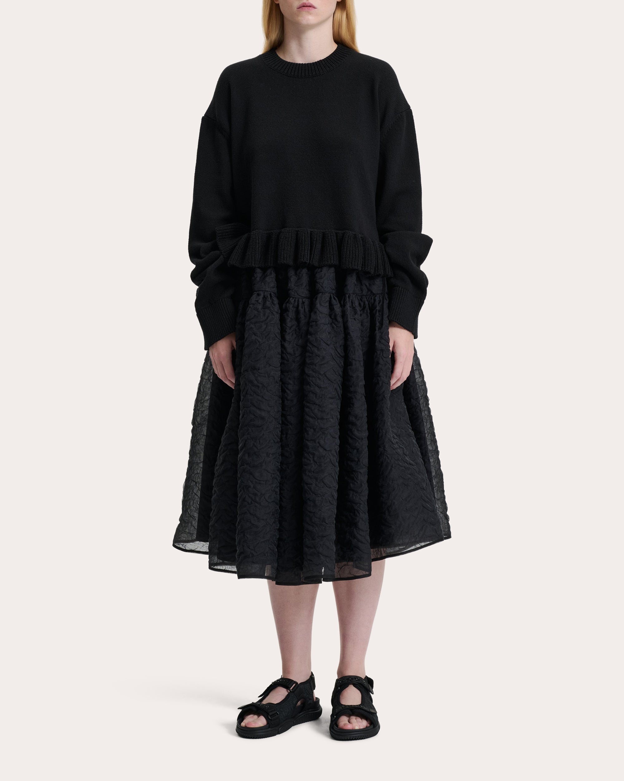 Rosie Nimbus Matelassé Gathered Midi Skirt - 1