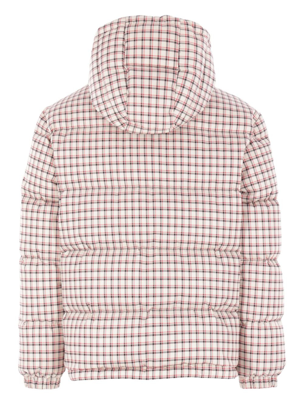 checked quilted coat - 2