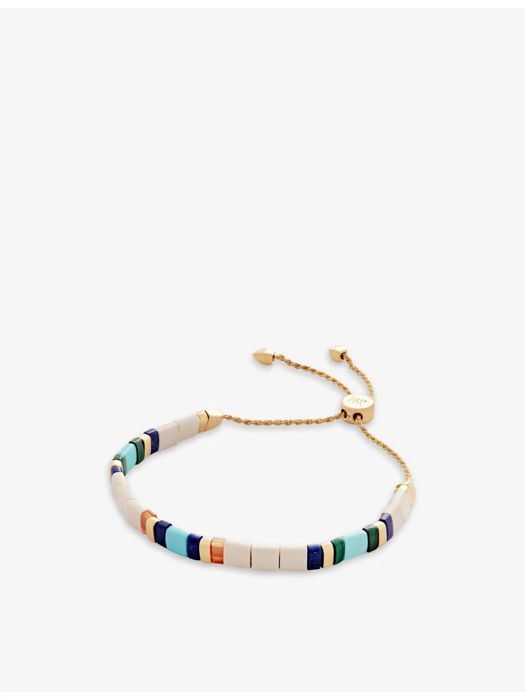 Delphi 18ct yellow gold-plated vermeil sterling-silver and jasper stone bracelet - 1