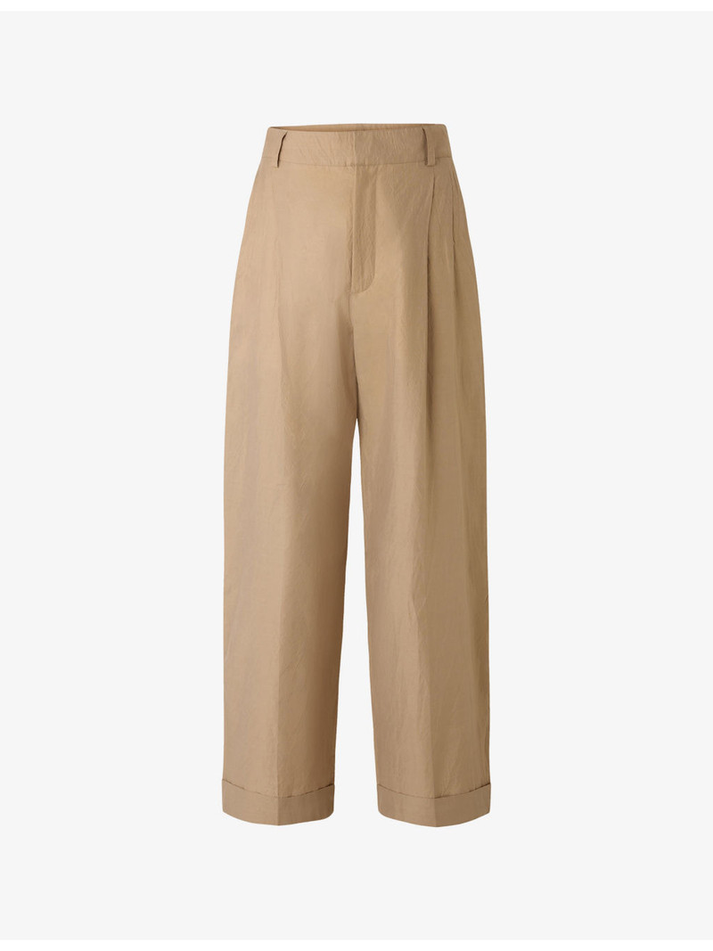 Watson Wide-Leg High-Rise Cotton Trousers 1