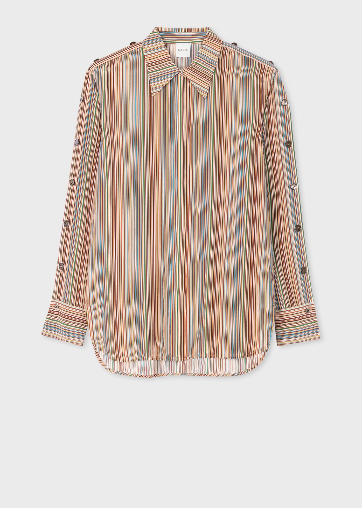 Silk 'Signature Stripe' Button Shirt - 1