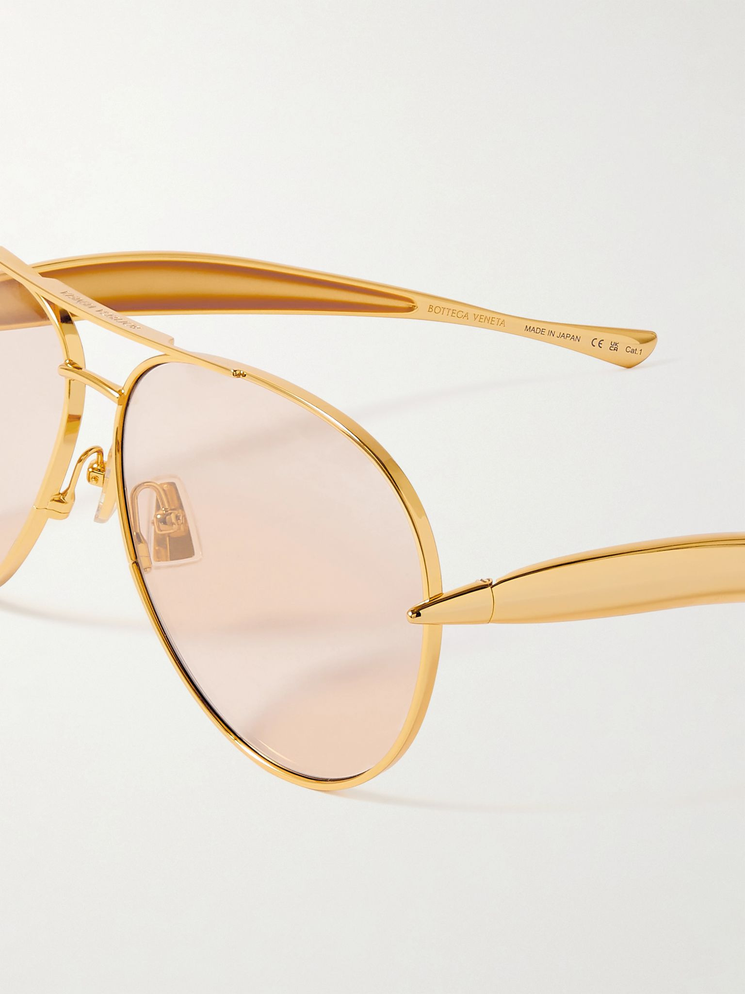 Sardine aviator-style gold-tone sunglasses Gold - 4