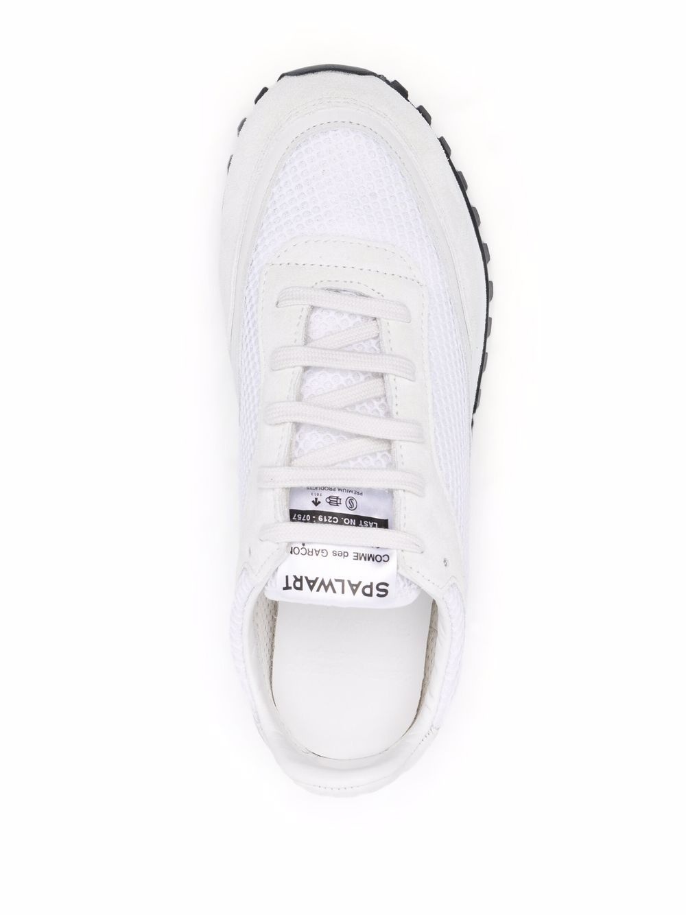 mesh-panel low top sneakers - 4