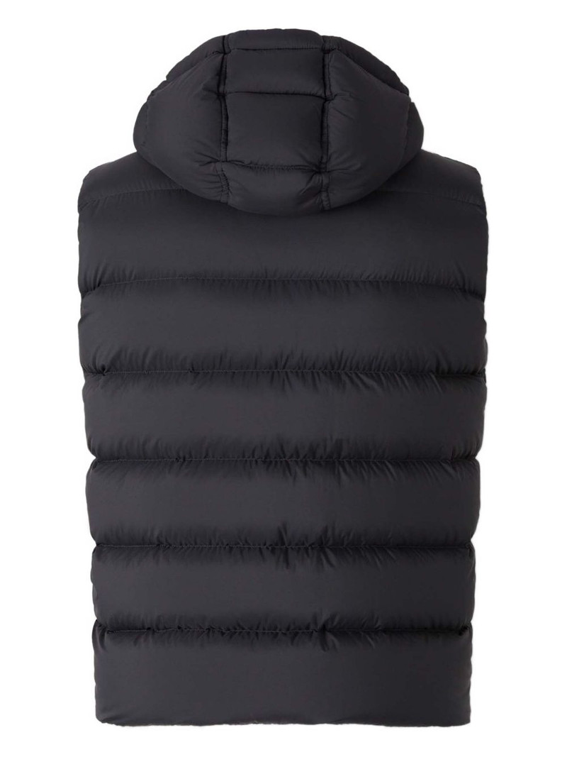 Herno hooded zip wool vest outlook