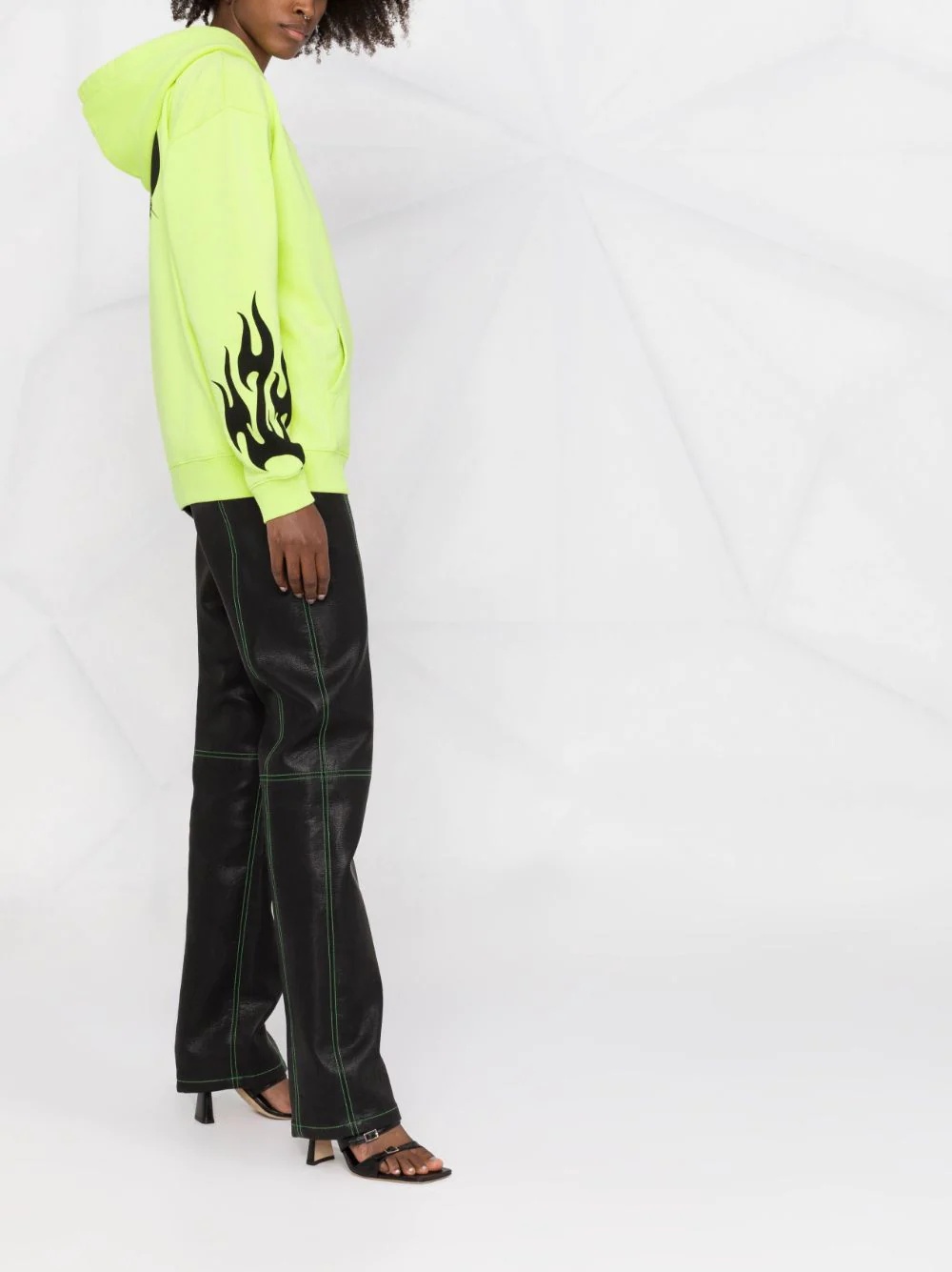 Sacred Heart print drawstring hoodie - 4