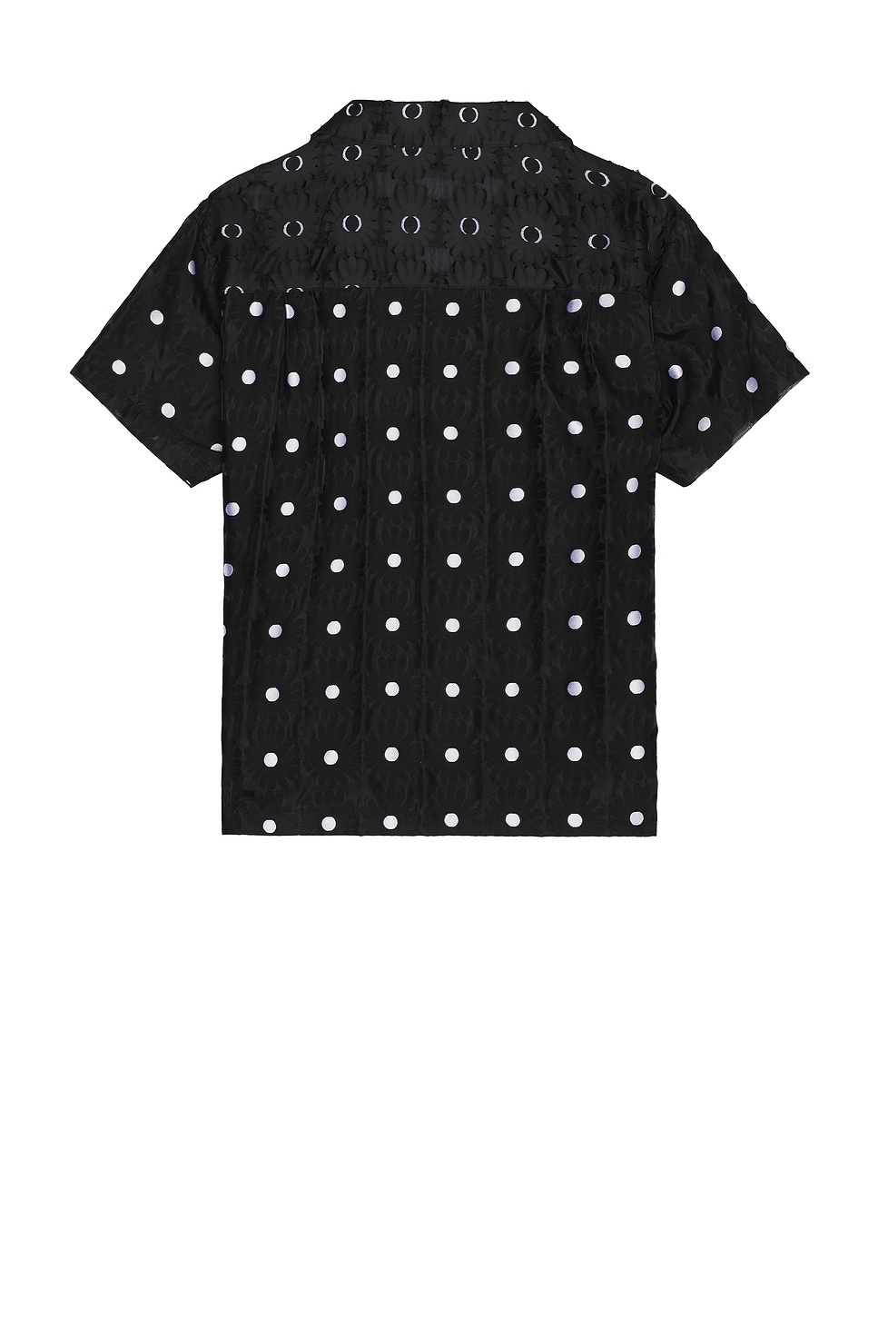 Half Sheer Flower Shirt - 2