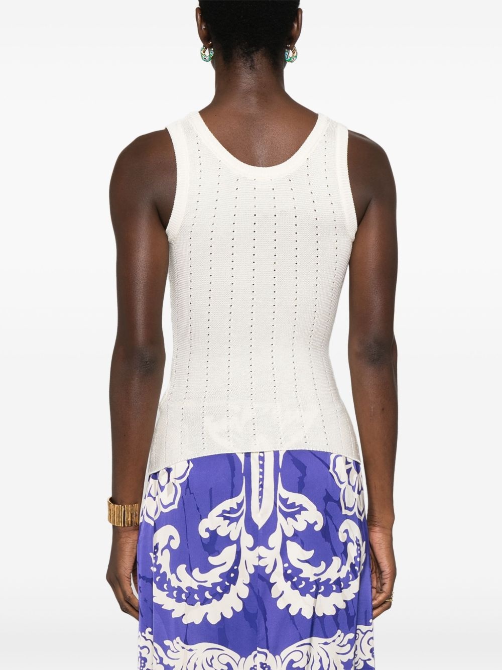 pointelle-knit top - 4
