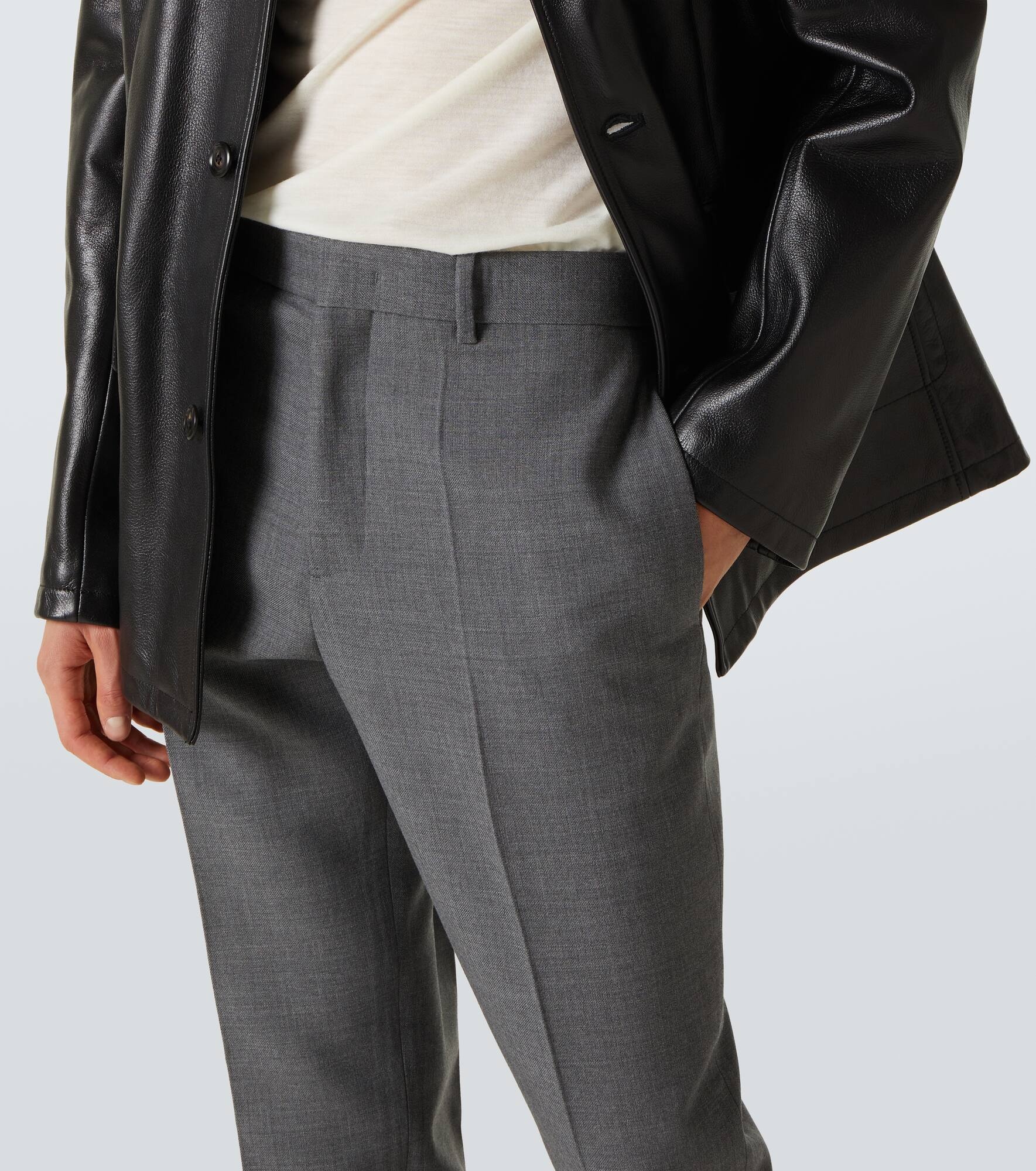 Virgin wool tapered pants - 5