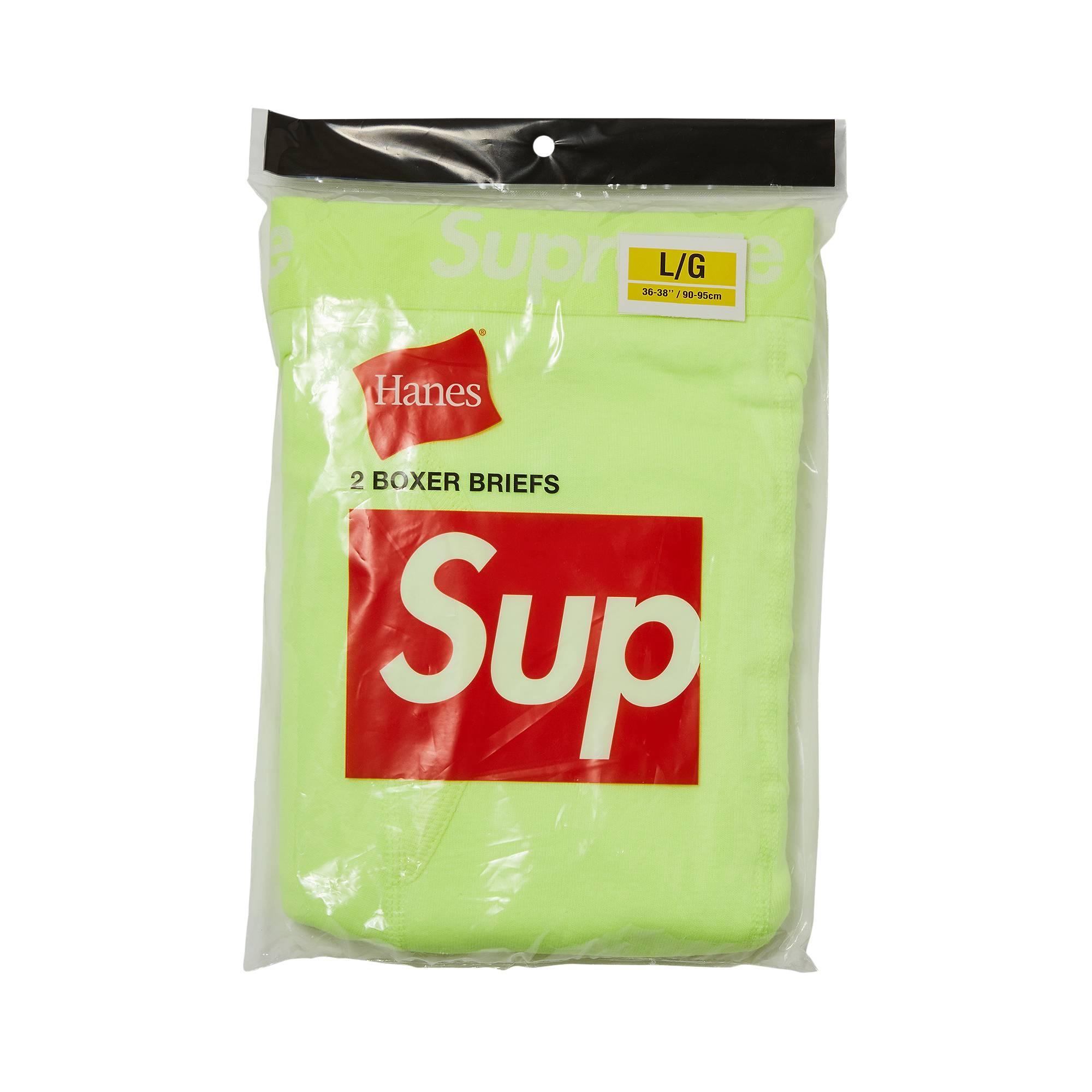 Supreme x Hanes Boxer Briefs (2 Pack) 'Fluorescent Yellow' - 1