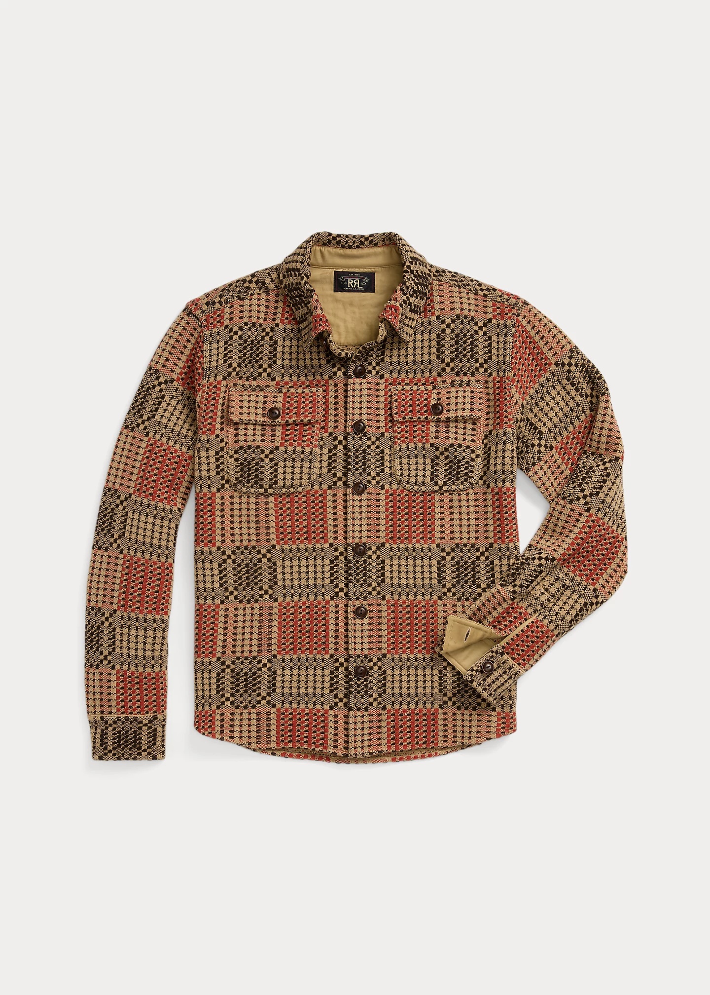 Wool Jacquard Overshirt Sweater - 1