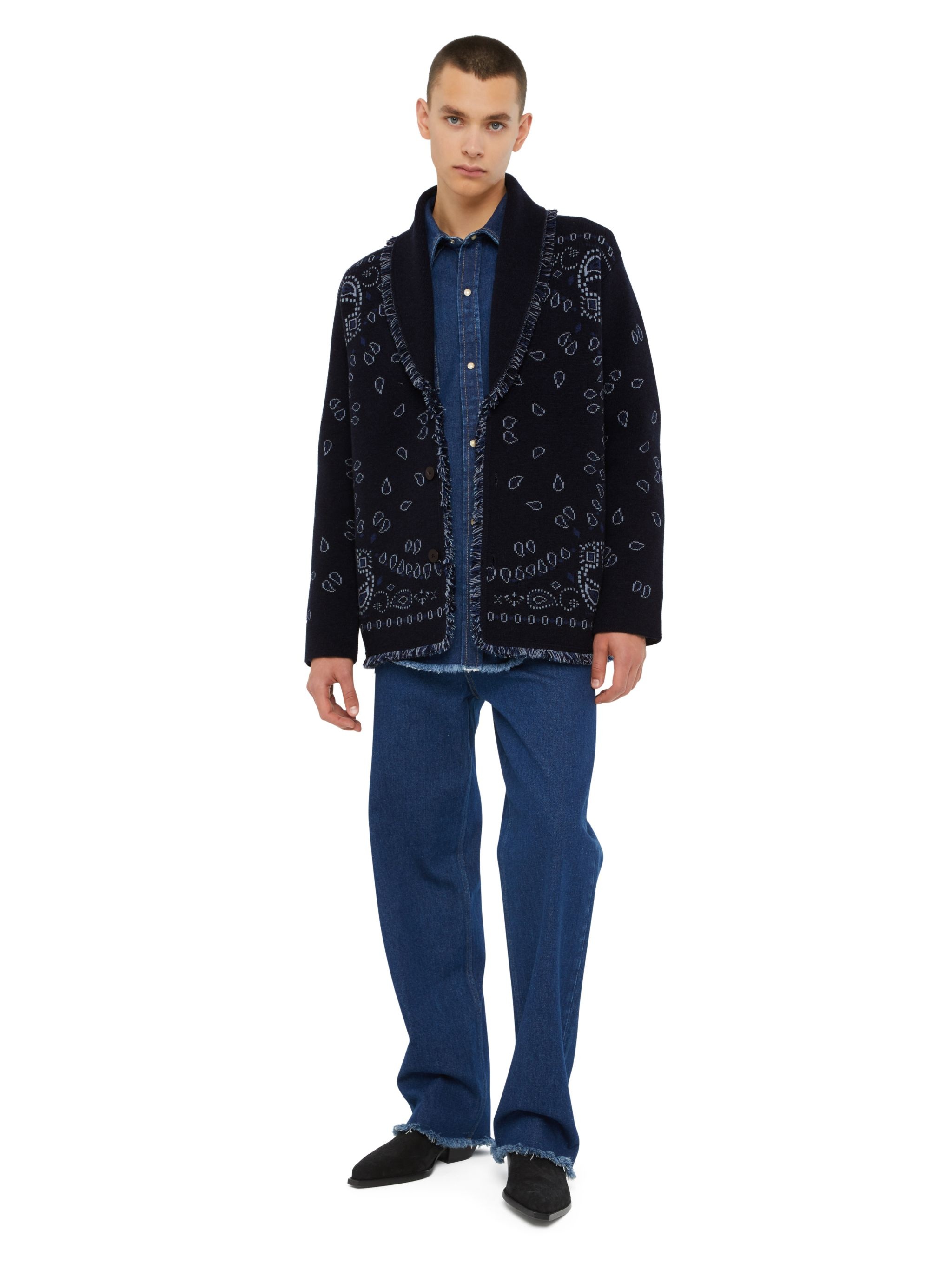 Bandana Jacquard Cardigan - 3