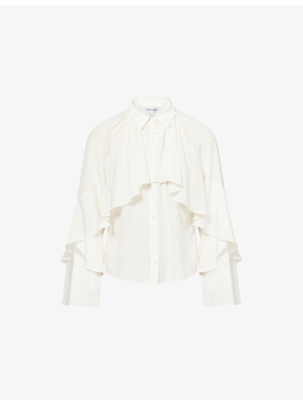 Demaris Ruffled Stretch-Silk Blouse - 1